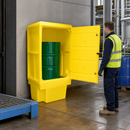 Poly Storage Cabinet for 205L Drums with Lockable Sump
