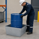 Galvanised Steel Spill Pallet for 1 x 205 Litre Drum, 238 Litre Containment, Compact Design, for Safe Storage of Flammable Liquids