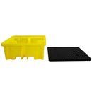 4-Drum Spill Pallet | 205L Sump | Polyethylene | 205L Drums | COSHH UK | UK