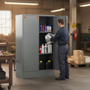 Hazardous Liquid COSHH Cabinet 60kg 915mm x 457mm x 1524mm for Chemical Storage