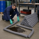 Polypropylene Absorbent Socks for Leak Containment, 1200mm Length, 53 Litres Capacity (Pack of 20)