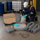 Polyethylene Universal Refill Set for Emergency Spill Kit with Granules, 187 Litre Absorption Capacity, Includes Goggles & Gloves, for Industrial Use (Pack of 250)