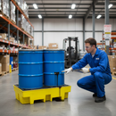 Premium Low Profile 2 Drum Spill Pallet - UV Stabilised, High Chemical Resistance for Safe Liquid Storage | COSHH | UK