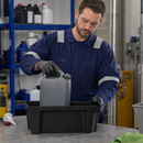 Recycled PE Spill Tray for Small Containers, 5 Litre Containment, with Spout, for Safe Storage