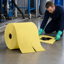Lightweight Polypropylene Chemical Absorbent Fleece Roll, 38 cm x 45 m, 60 L Absorption Capacity (1 Piece)