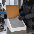 Heavy Duty 2-Ply Polypropylene Absorbent Mats, 400 x 500 mm, 7 Litre Capacity, with Lint-Free Protective Layer (Pack of 100)