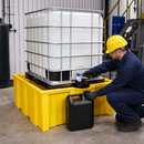 Single IBC Spill Pallet with Dispenser for Safe Liquid Storage