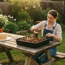 Premium 64 Litre Garden Tray with Ridged Base for Drainage and Versatile Uses - High-Quality Professional Grade for Industrial and Commercial Appli...