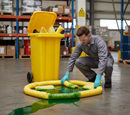 Professional Chemical Spill Kit - 125 Litre Capacity for Aggressive and Hazardous Spills with Mobile Wheeled Bin | BS 7959 | UK