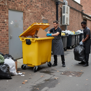 Premium 770 Litre Wheelie Bin - Heavy Duty Yellow Container for Waste Collection, Weather Resistant with Durable Rubber Tyres | COSHH | UK