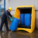 Four Drum Hardcover Spill Pallet for Outdoor Use