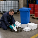 Polyethylene Emergency Spill Kit for Oil, 120L Mobile Container, Blue (Pack of 1)