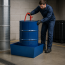 Steel Spill Pallet for 1 Drum with 238L Capacity for Safe Liquid Storage