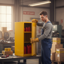 Professional Flammable Storage Cabinet - 10 Litre Capacity with Adjustable Shelf, Fire Resistant, and Two-Point Locking Mechanism | DSEAR | UK