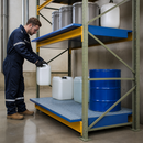 Steel Spill Tray for 1825mm Shelves, 270L Containment, with Galvanised Grid, for Hazardous Material Storage