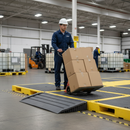 Premium Heavy Duty Workfloor Ramp for Easy Loading Access, Durable Polyethylene Construction with Textured Slip-Resistant Surface | COSHH | UK