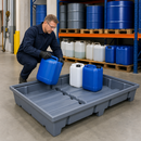 Polyethylene Spill Tray for Racks, 450L Containment, 1780 x 1315 x 315 mm, for Hazardous Chemical Storage (Default Title)