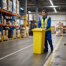 140L Wheelie Bin | Yellow | Heavy Duty | COSHH | UK