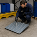Aluminium Lockable Drain Cover 625 x 400 mm, 120°C Max, for Spill Containment