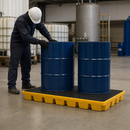 2 Drum Work Floor for Safe Oil and Chemical Storage