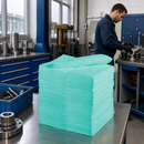 Premium Triple 3-Ply Polypropylene Absorbent Mats, 40 x 50 cm, 161 Litre Capacity, for Workshops & Production (Pack of 200)