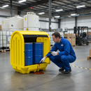 Professional Low Profile 2 Drum Hardcover Spill Pallet for All Weather Use with Central Locking Mechanism | COSHH | UK