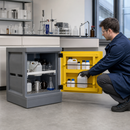 Polyethylene Mini Cabinet with Slide-Out Spill Pallet, 610 x 640 x 600 mm, for Safe Storage of Corrosive Liquids (1 Unit)