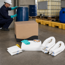 Polyethylene Oil Absorbent Refill Kit for Emergency Spill Kits, 49 Litre Capacity, Includes Mats, Snakes, Cushions, Goggles & Gloves, for Industrial Use (Pack of 250)