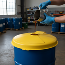 Premium Universal Poly Drum Funnel Cover - Hinged & Lockable for Secure Operation and Debris Prevention | Polyethylene | COSHH | UK