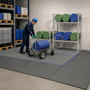 Polyethylene Spill Decking with Removable Grid, 790 x 790 x 150 mm, 70 L Containment, 800 kg Load Capacity, for Safe Chemical Storage