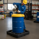 Premium Universal Poly Drum Funnel Cover - Hinged & Lockable for Secure Operation and Debris Prevention | Polyethylene | COSHH | UK