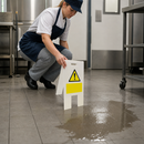 Caution Hazardous Spill A-Frame Sign for Safety Awareness