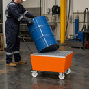 Steel Mobile Spill Pallet for 205L Drum Storage