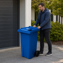 120 Litre Blue Wheelie Bin for Waste Management