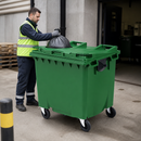 1100 Litre Green Wheelie Bin for Industrial and Commercial Waste