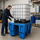 Polyethylene Spill Pallet for 1 x 600 Litre IBC, 660 Litre Containment, 1200 kg Load Capacity, for Safe Storage of Chemicals
