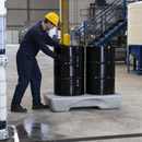Steel Spill Pallet for 2 Drums with 242L Capacity for Safe Storage