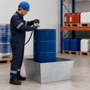 Galvanised Steel Spill Pallet for 1 x 205 Litre Drum, 238 Litre Containment, Compact Design, for Safe Storage of Flammable Liquids