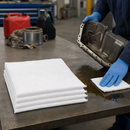 Polypropylene Oil Absorbent Pads, 25 x 25 cm, High Absorption Capacity, Ideal for Leak Containment (Pack of 30)