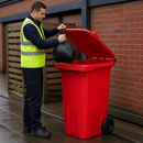 120 Litre Red Wheelie Bin for Efficient Waste Management