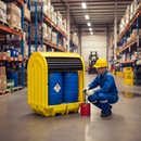 Hard Covered Spill Pallet 230 Litre 1450 x 1020 x 1690mm for Drum Storage