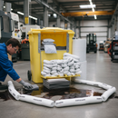 Professional 1200 Litre Wheelie Bin Spill Kit with Drop Front for Industrial Liquid Spills | BS 7959 | UK