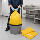 Heavy Duty Yellow PVC Disposal Bags for Safe Waste Management (Pack of 10)