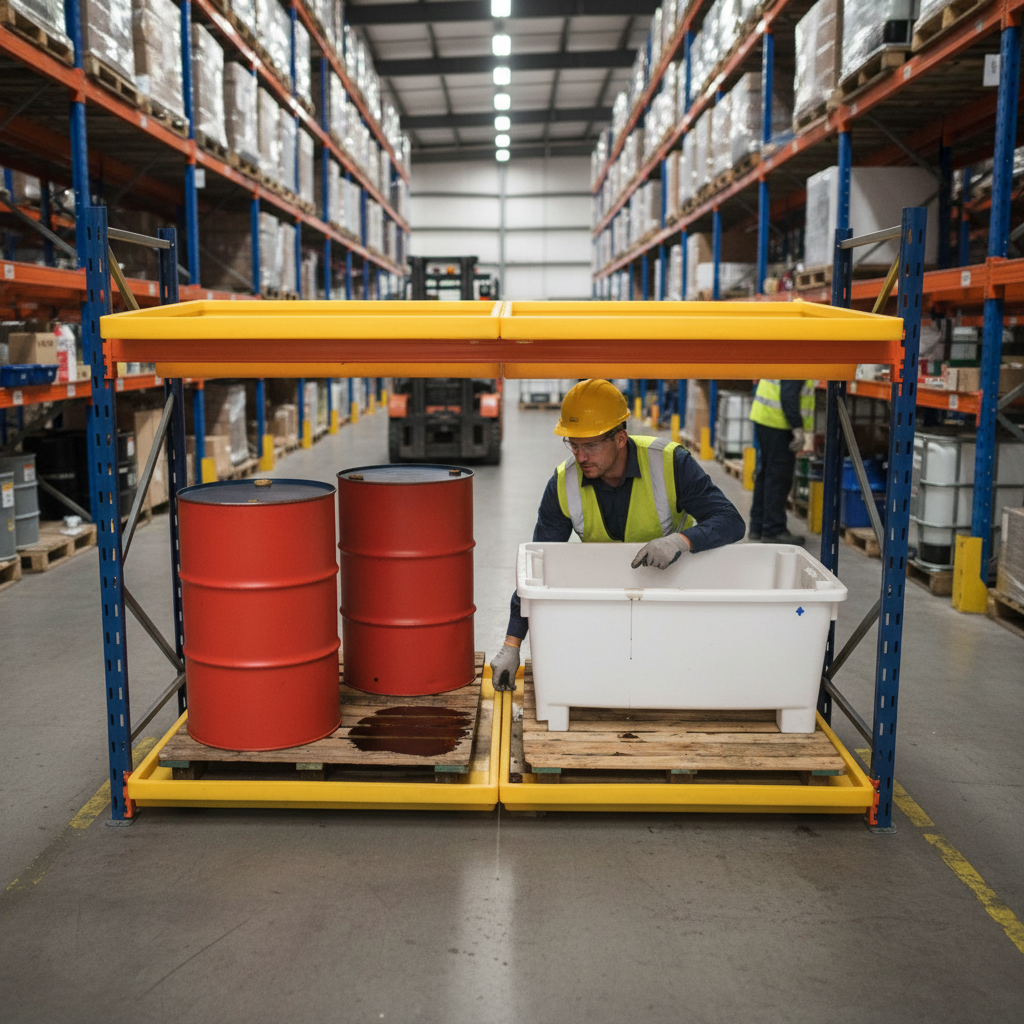 Bunding Under Racking Racking Sump 220 Litre 1310 x 1310 x 245mm for Bunding in Pallet Racki