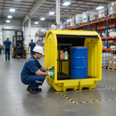 Premium Heavy Duty Spill Pallet with Shelving - Weather Resistant and Compliant with Oil Storage Regulations | COSHH | UK