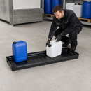 33 Litre Electrically Conductive Polyethylene Spill Pallet, 1265 x 395 x 90 mm, for Chemical Storage