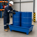 Steel Spill Pallet for 2 x 205 Litre Drums, 238 Litre Containment, Approved for Flammable Liquids, for Safe Storage