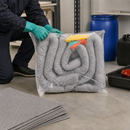 Polyethylene Emergency Spill Kit for Oil Absorption, 22L Capacity, with Mats & Booms (Pack of 1)