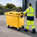 660 Litre Yellow Wheelie Bin for Waste Collection