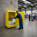 Premium Heavy Duty Poly Storage Cabinet with Lockable Doors and 100 Litre Capacity for Chemical Storage | Polyethylene | DSEAR | UK